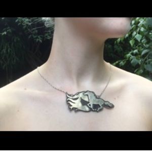 One-of-a-kind sterling silver necklace